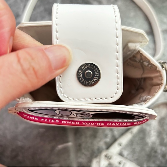 Betsey Johnson White Pink Sassy Spirits Crossbody Bag Girls Just Wanna Have Rum - Picture 8 of 14